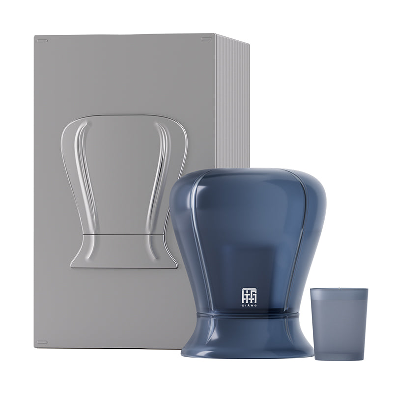 Bougeoir lanterne céleste Blue Guard - Verre soufflé à la main et Neuro-Sense™ - XIANG