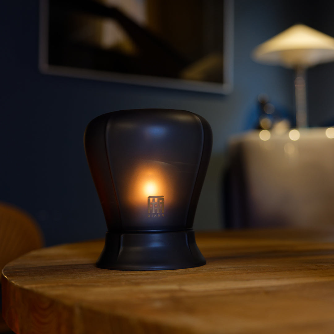 Blue Guard Sky Lantern Candle Holder - Hand-Blown Glass & Neuro-Sense™ - XIANG