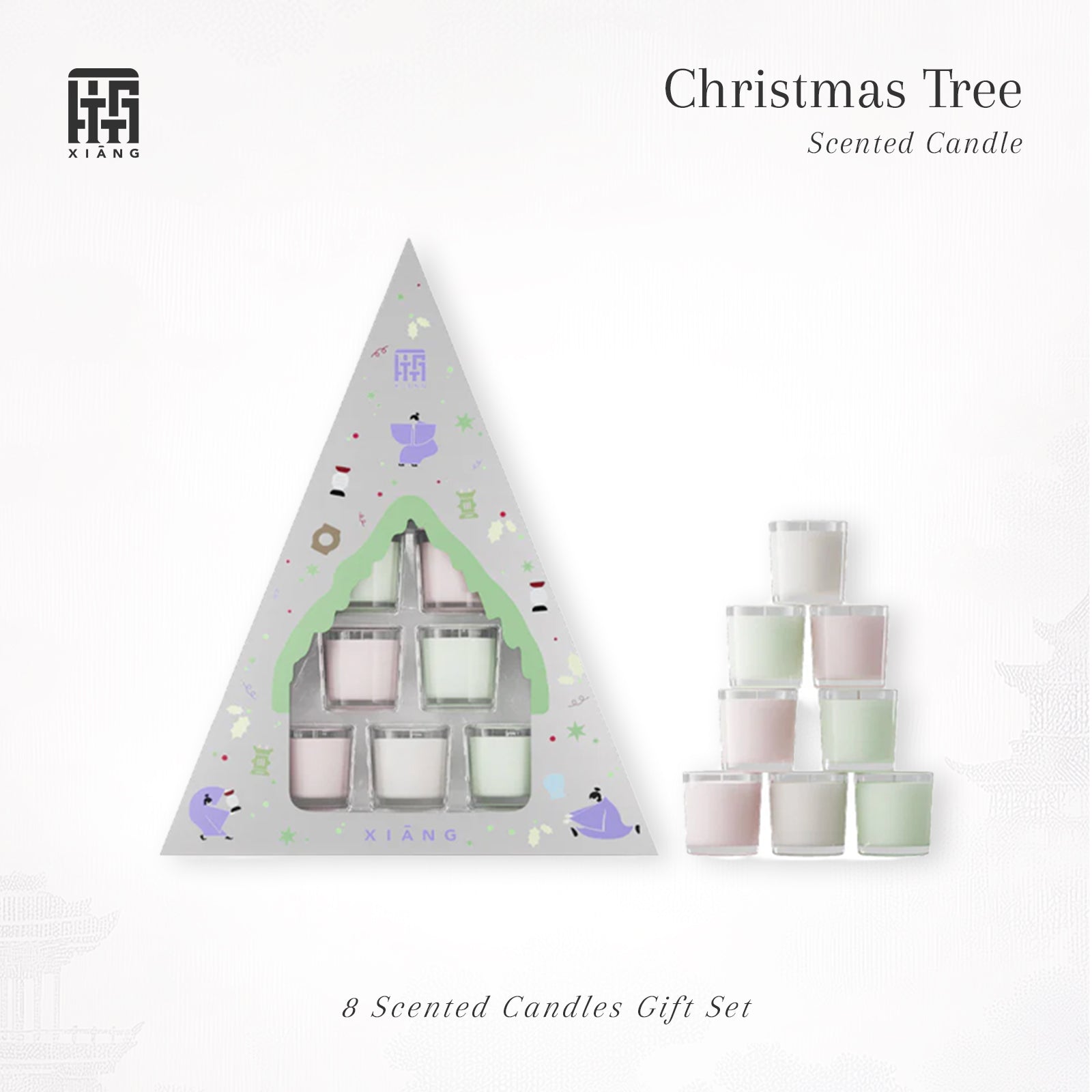 Christmas Tree Scented Candle Gift Set - Festive Home Fragrance & Premium Holiday Decor - XIANG
