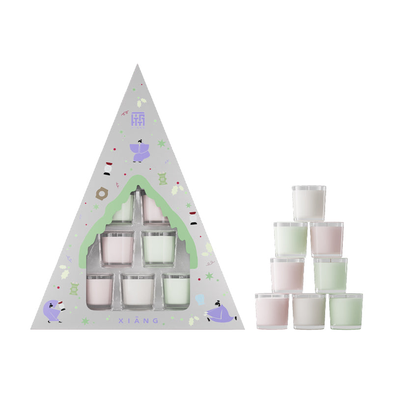 Coffret cadeau de bougies parfumées sapin de Noël - Parfum d'ambiance festif et décorations de Noël haut de gamme - XIANG