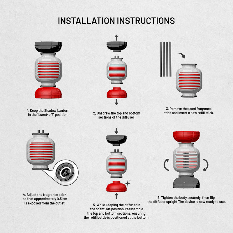 Recharge de parfum XIANG Shadow Lantern™ (135 ml) - Recharge pour diffuseur à gravité