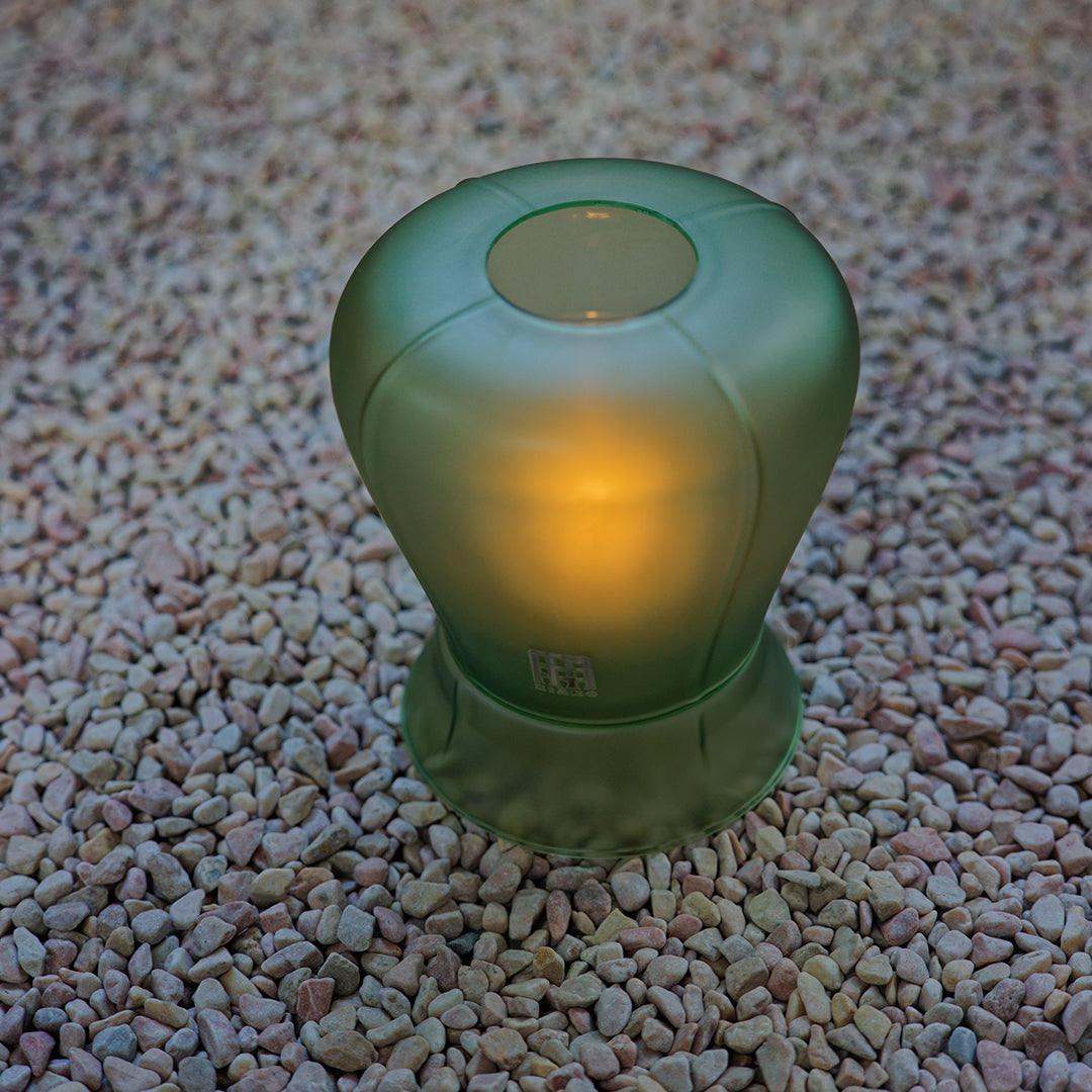 Green Rise Sky Lantern Candle Holder - Hand-Blown Glass & DreamScentz™ - XIANG
