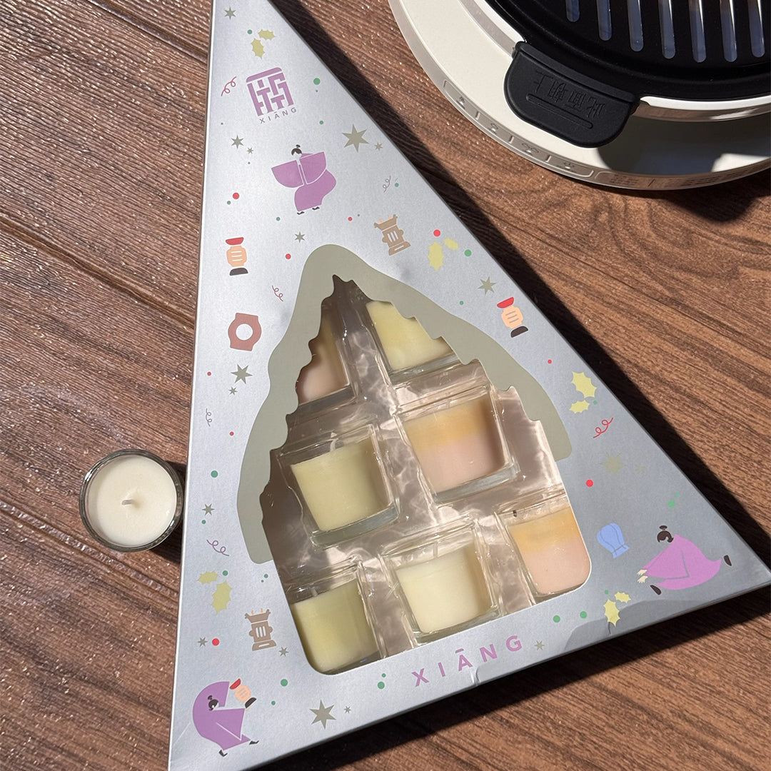 Coffret cadeau de bougies parfumées sapin de Noël - Parfum d'ambiance festif et décorations de Noël haut de gamme - XIANG